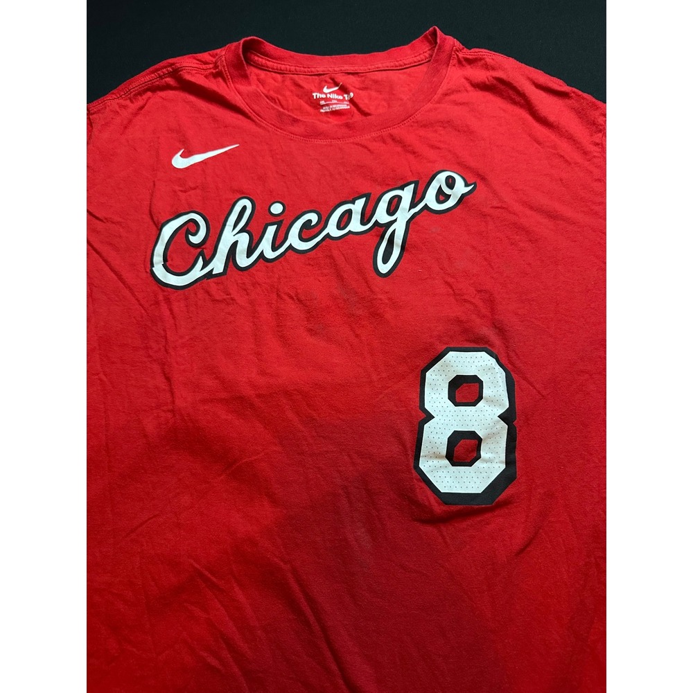Nike Chicago Bulls Zach LaVine 8 NBA T-Shirt Mens XXL Red Short Sleeve Tee